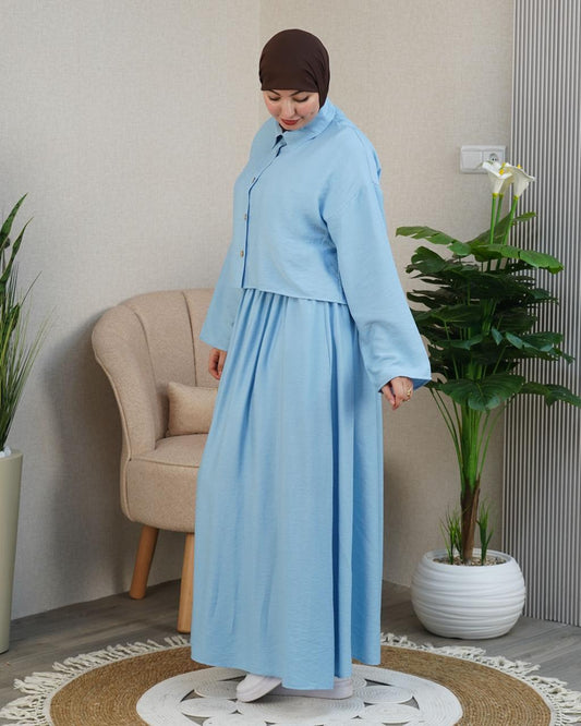 Ensemble Jupe & Chemise Layla (2 Pièces) – Élégance Fluide
