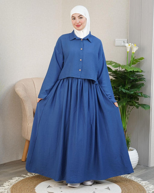 Ensemble Jupe & Chemise Layla (2 Pièces) – Élégance Fluide