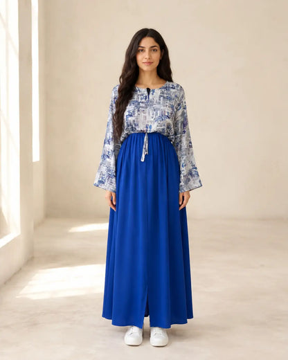 KASWA — Robe Longue en Crêpe Roza