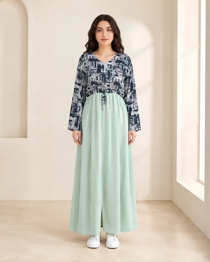 KASWA — Robe Longue en Crêpe Roza