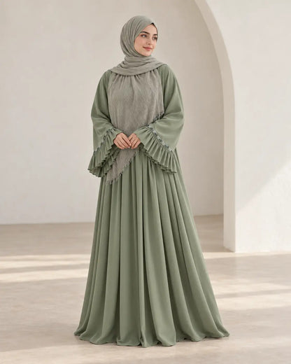 Abaya Élégance Plissée