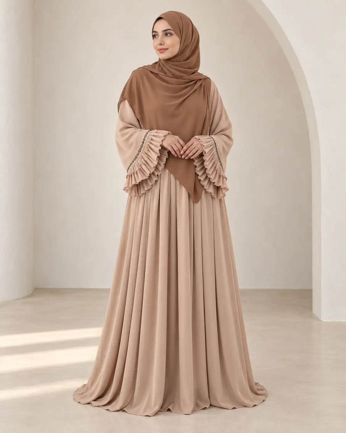 Abaya Élégance Plissée