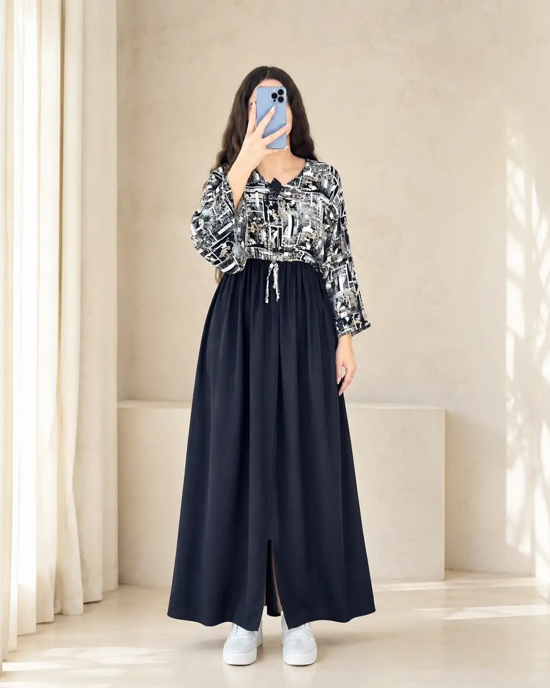 KASWA — Robe Longue en Crêpe Roza