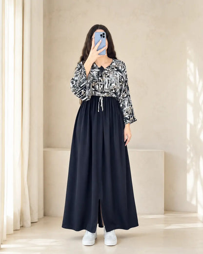 KASWA — Robe Longue en Crêpe Roza